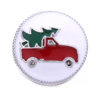 Christmas tree red truck Ginger Snap Compatible Charm 18mm
