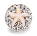 Cream Starfish Snap Charm 18mm