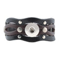 Leather Wave Snap Bracelet 18mm
