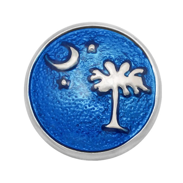 Palm tree Ginger Snap Button Compatible Charm Sport 18mm